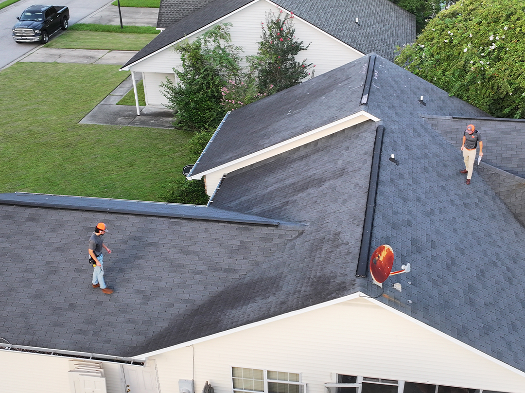 ATD employee on roof