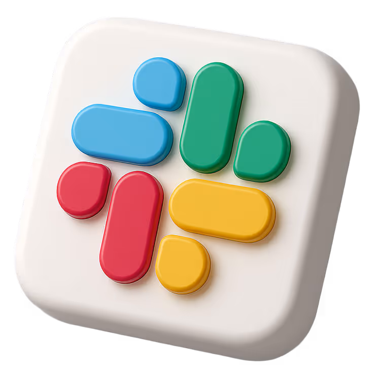 3d model of slack logo