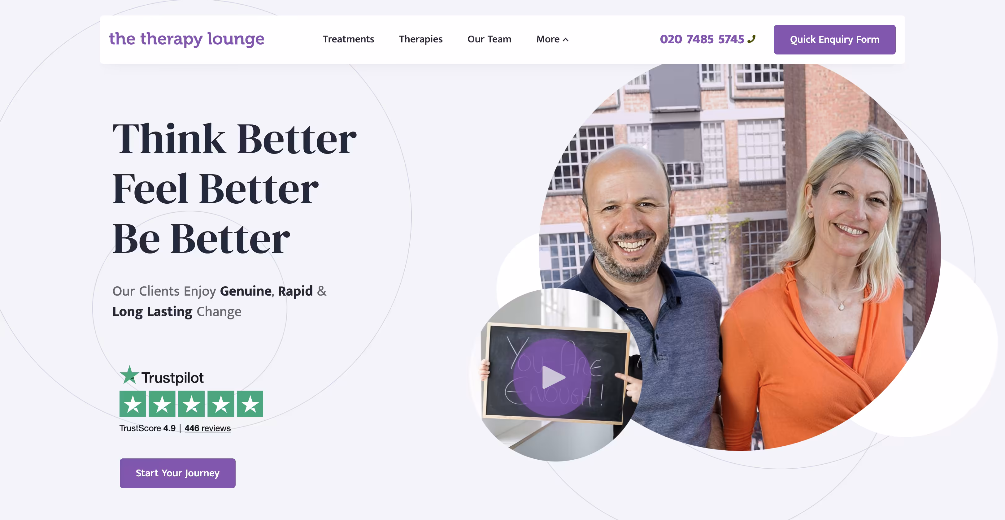 The Therapy Lounge homepage