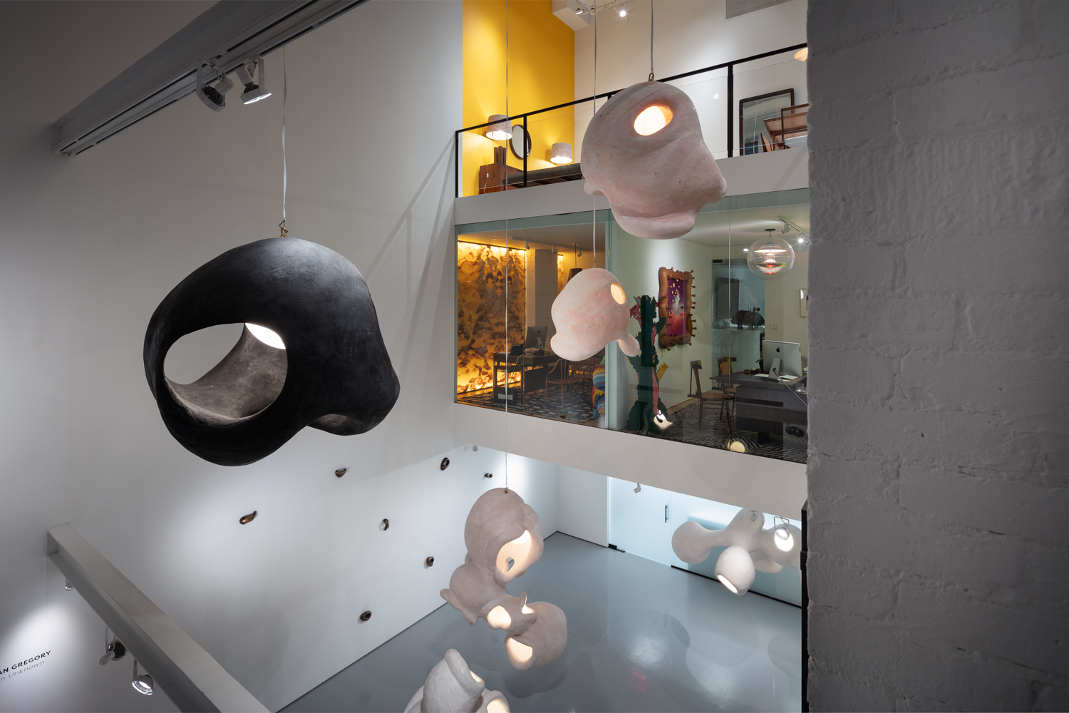 Rogan Gregory Known Unknown, 2020, hanging lamps installation