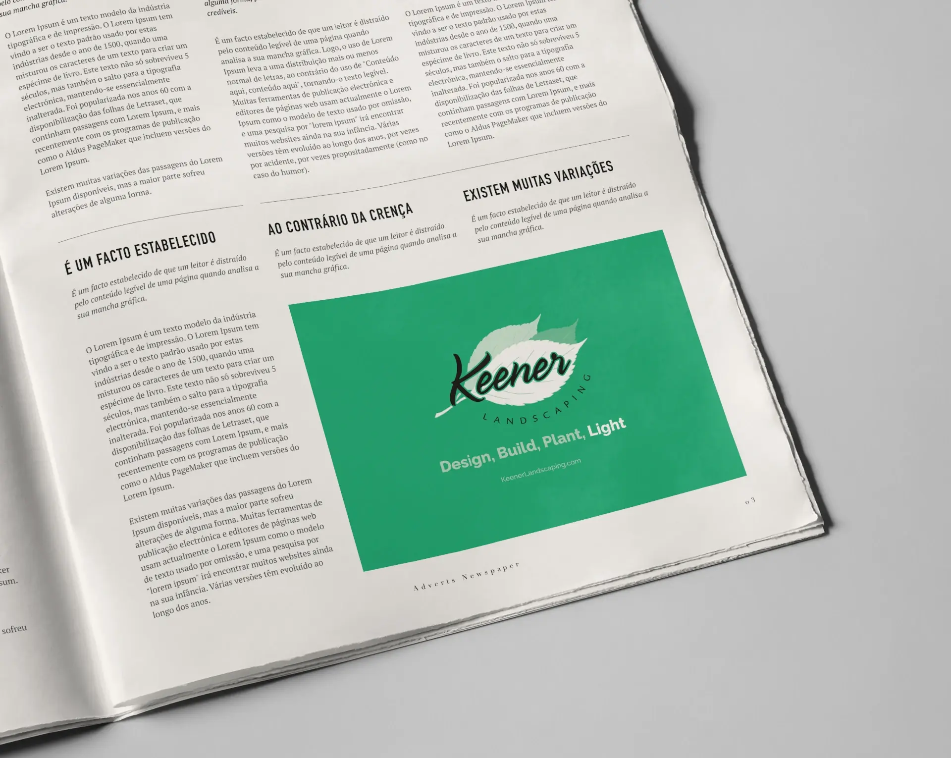 keener newspaper ad graphic