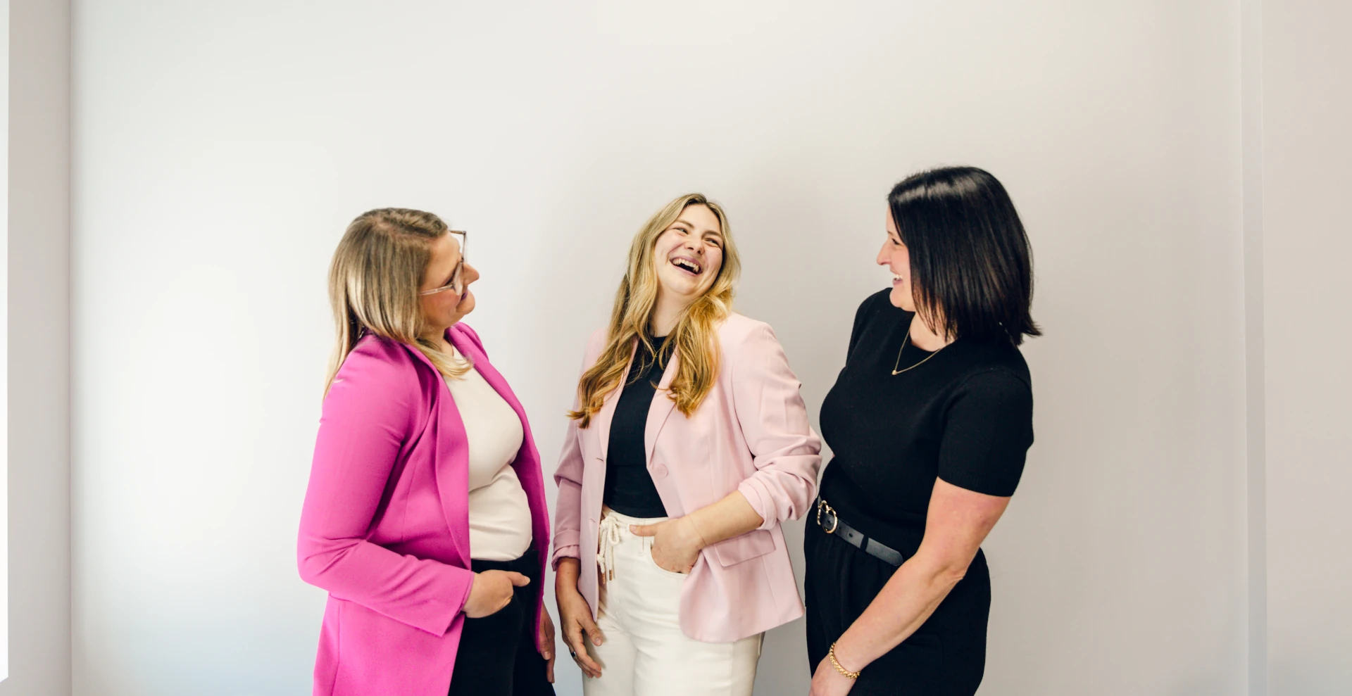 fierce branding team laughing together
