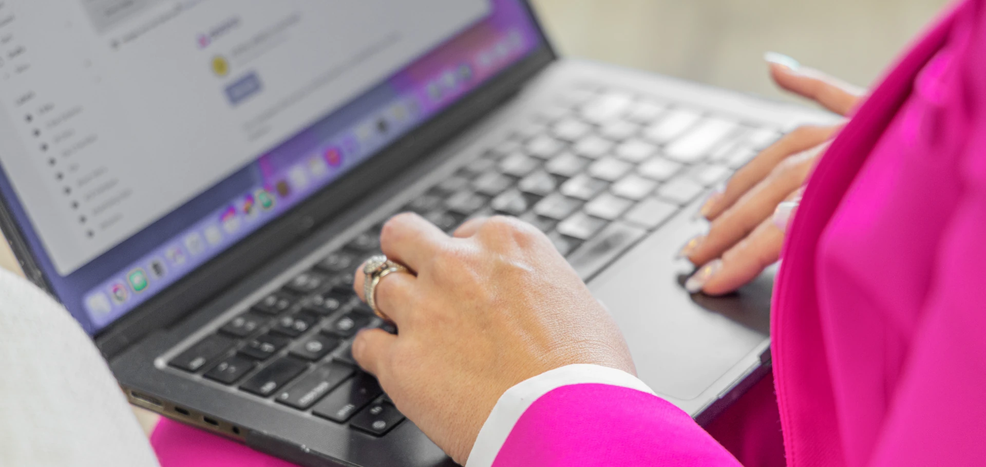 woman creating strategy on laptop
