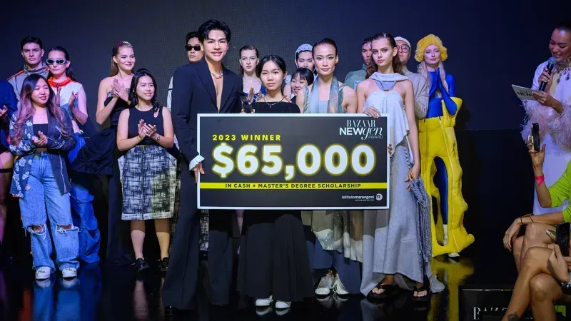 ↳ BA (Hons) Fashion Design and Textiles graduate Lim Su Hui. Image credit: Ashley Mak, Harper's BAZAAR Singapore