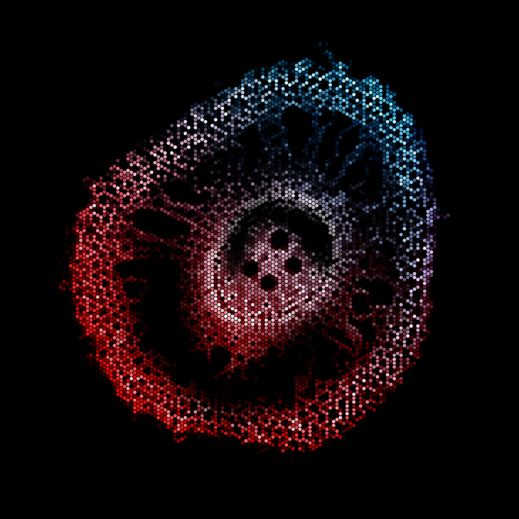 Red and blue cell graphic