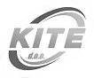 KITE d.o.o. company logo with stylized text encircled by curved lines.