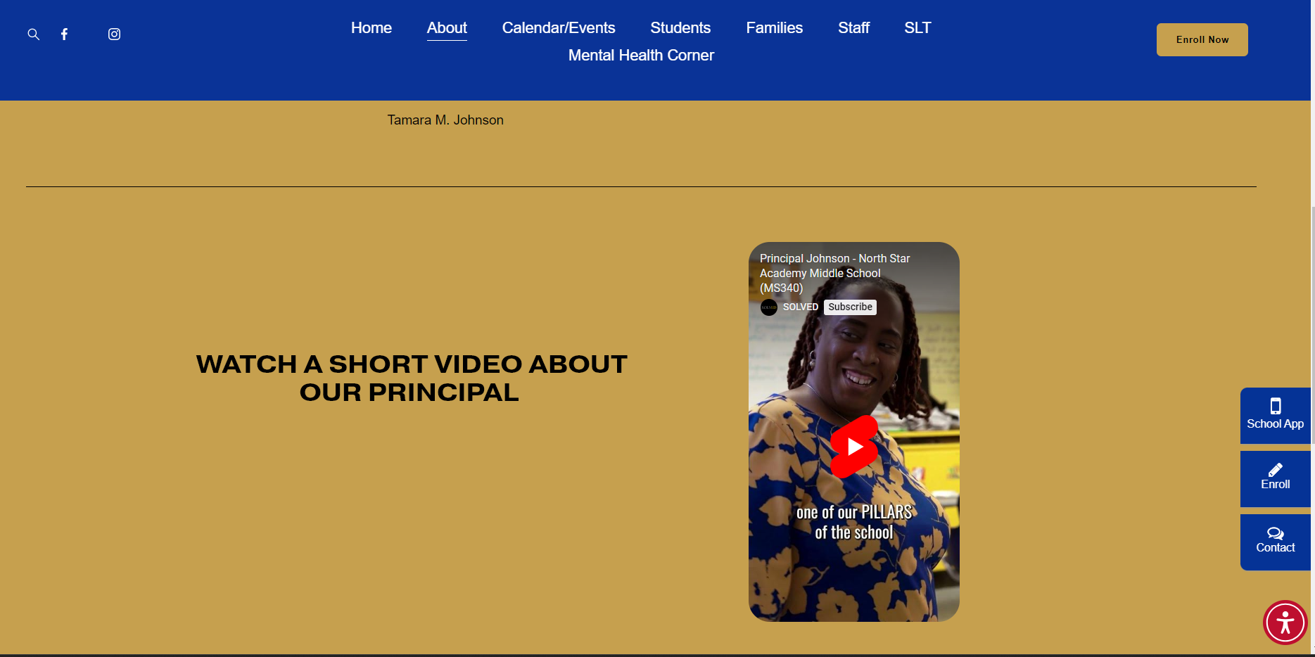 Principal Johnson North Star Academy Middle School video thumbnail