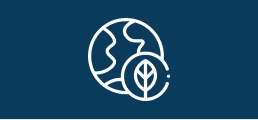Icône environnement : une planète surmontée d’une plante, symbole d’engagement écologique, de développement durable et de préservation de l’environnement dans chaque projet.