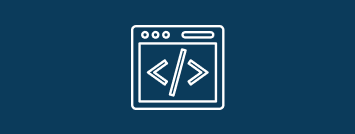 l'icone représente une page web avec des icones présentant les symboles que l'on met au début et à la fin d'un code
