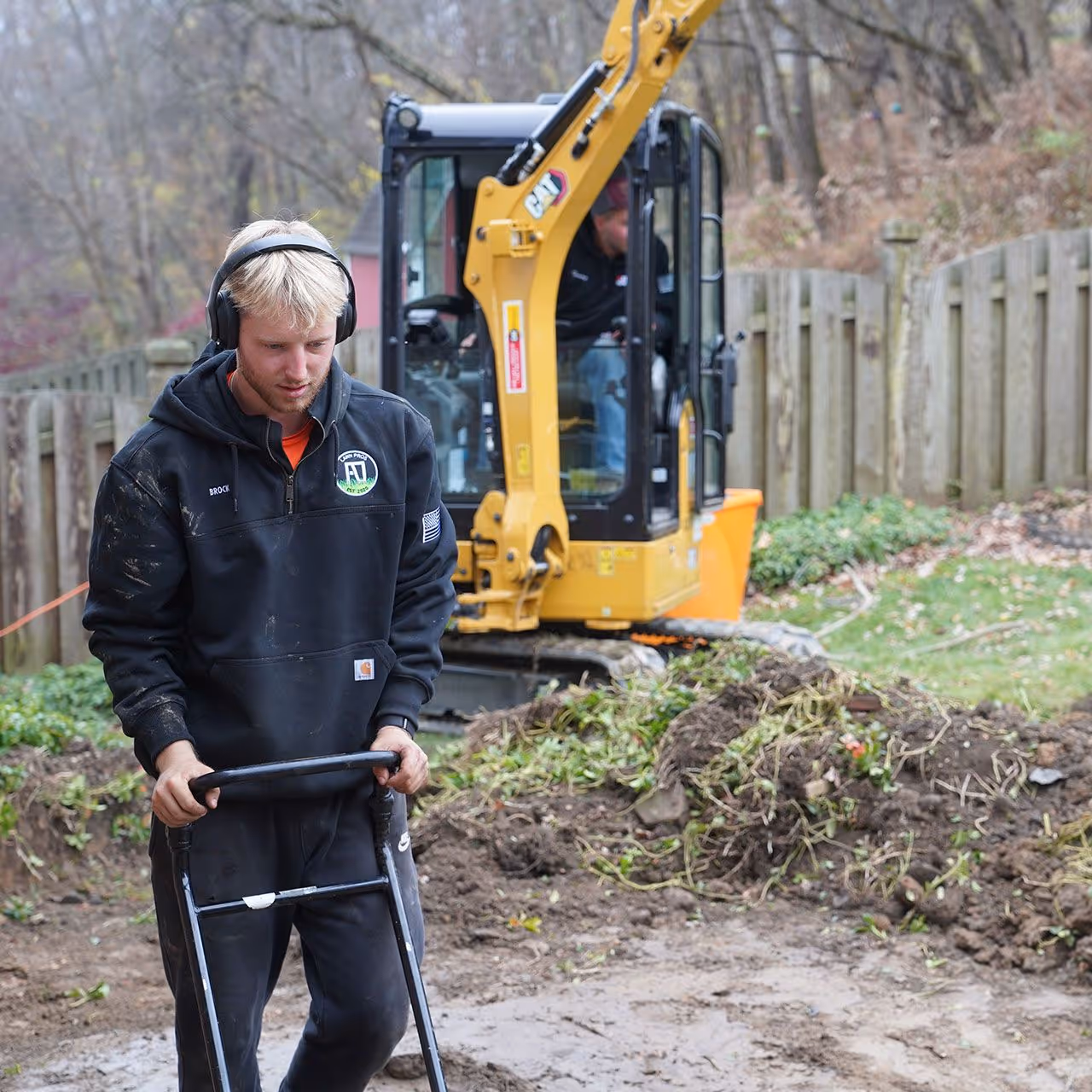 Hardscaping grading and site preparation by A&J Lawn Pros LLC in Greater Pittsburgh, PA