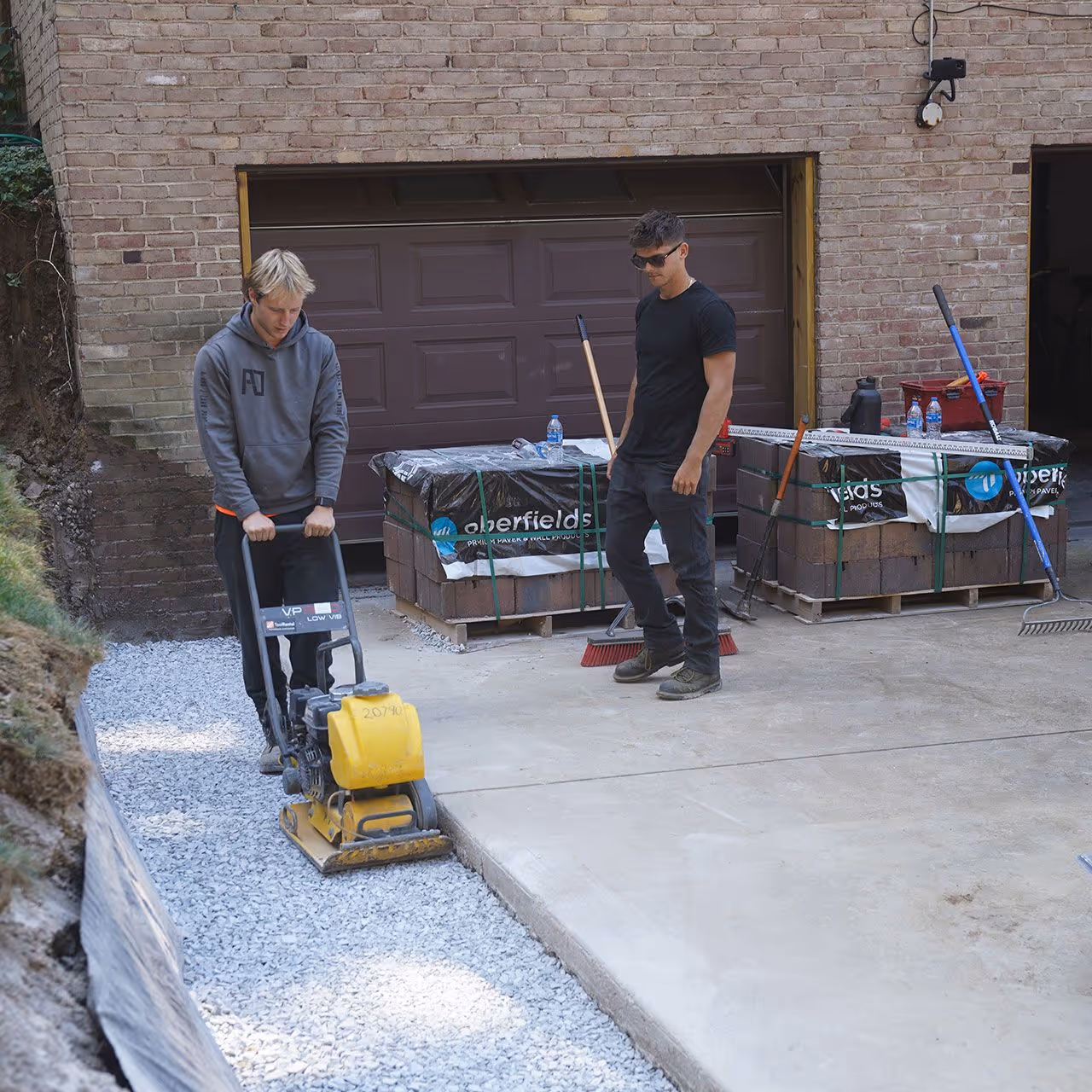 Stone patio installation by A&J Lawn Pros LLC in Greater Pittsburgh, PA
