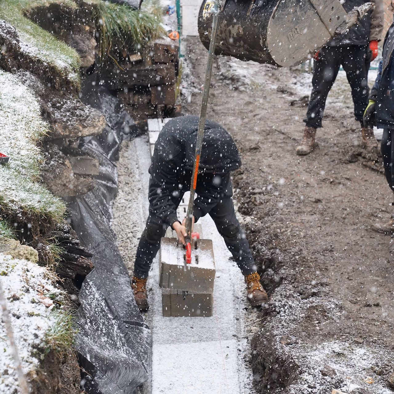 Stone walkway hardscaping project in Greater Pittsburgh, PA