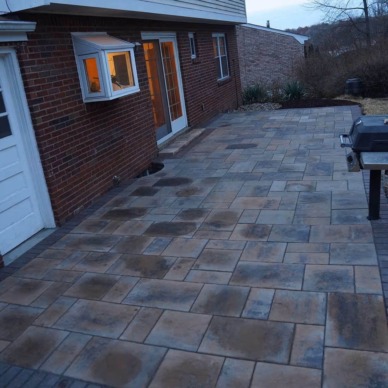 Custom stone patio installation by A&J Lawn Pros LLC in Greater Pittsburgh, PA