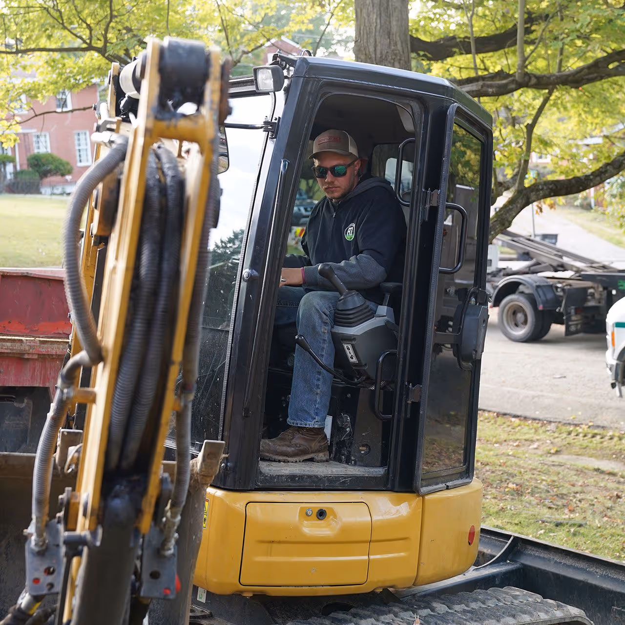 Land leveling and site prep by A&J Lawn Pros LLC Greater Pittsburgh, PA