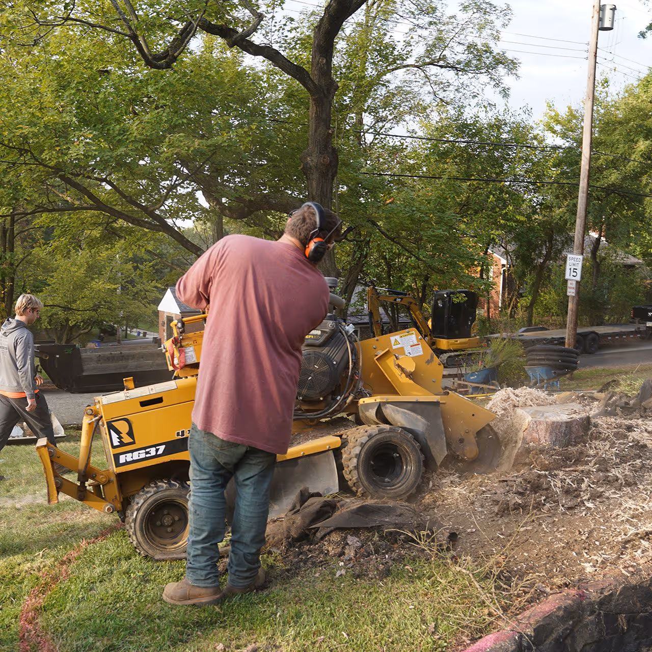 Backyard grading and drainage excavation by A&J Lawn Pros LLC