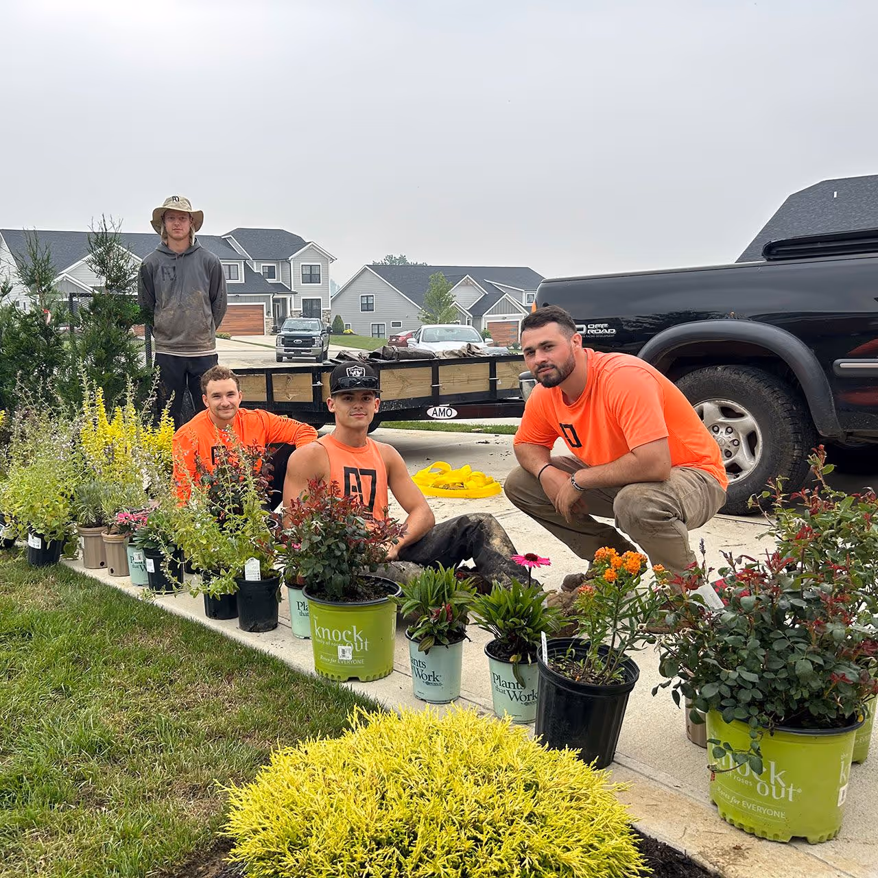 custom landscaping installation and planting by A&J Lawn Pros