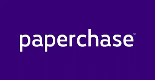 White paperchase text logo on a solid purple background.