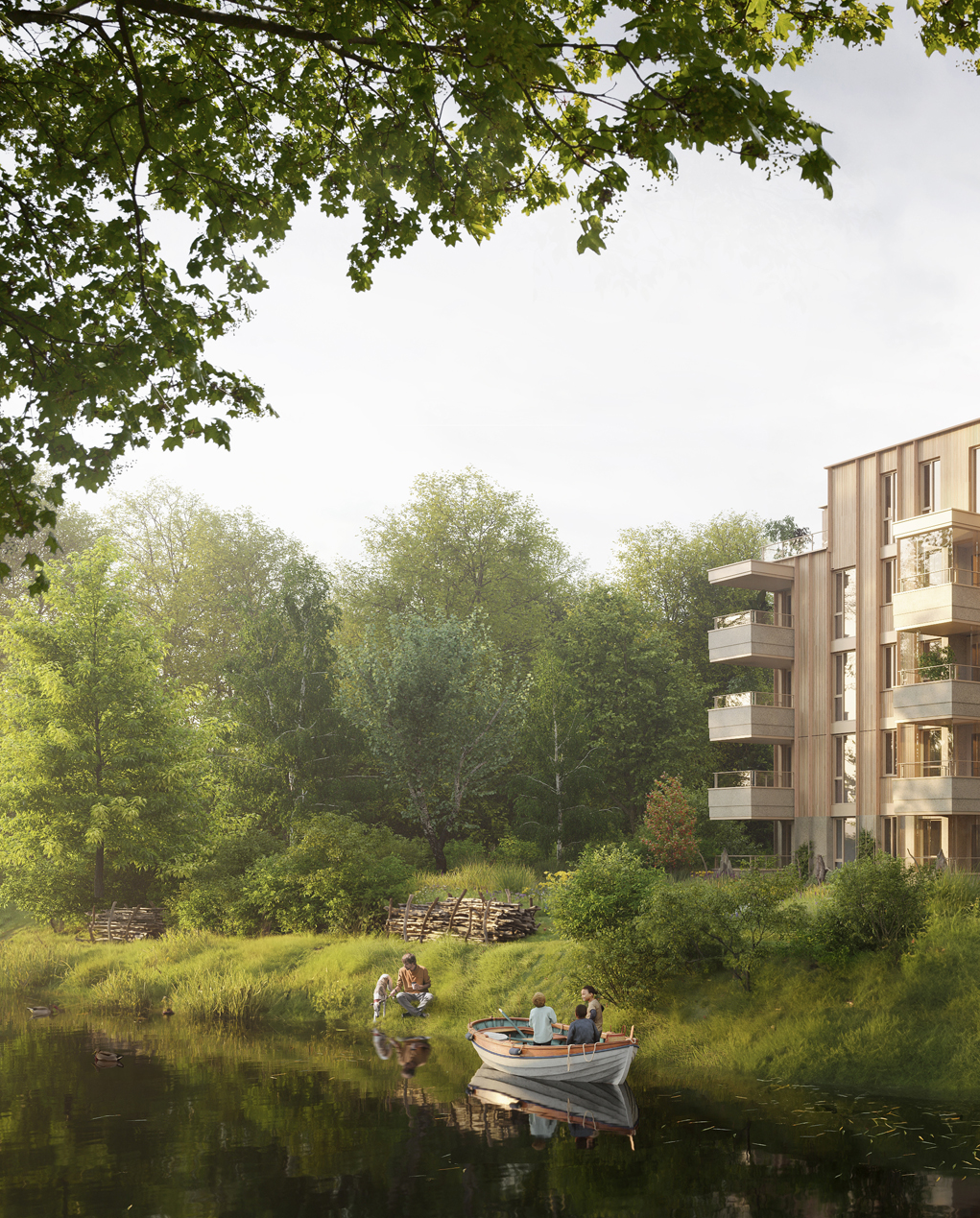 Low-tech architecture with natural ventilation and solar shading