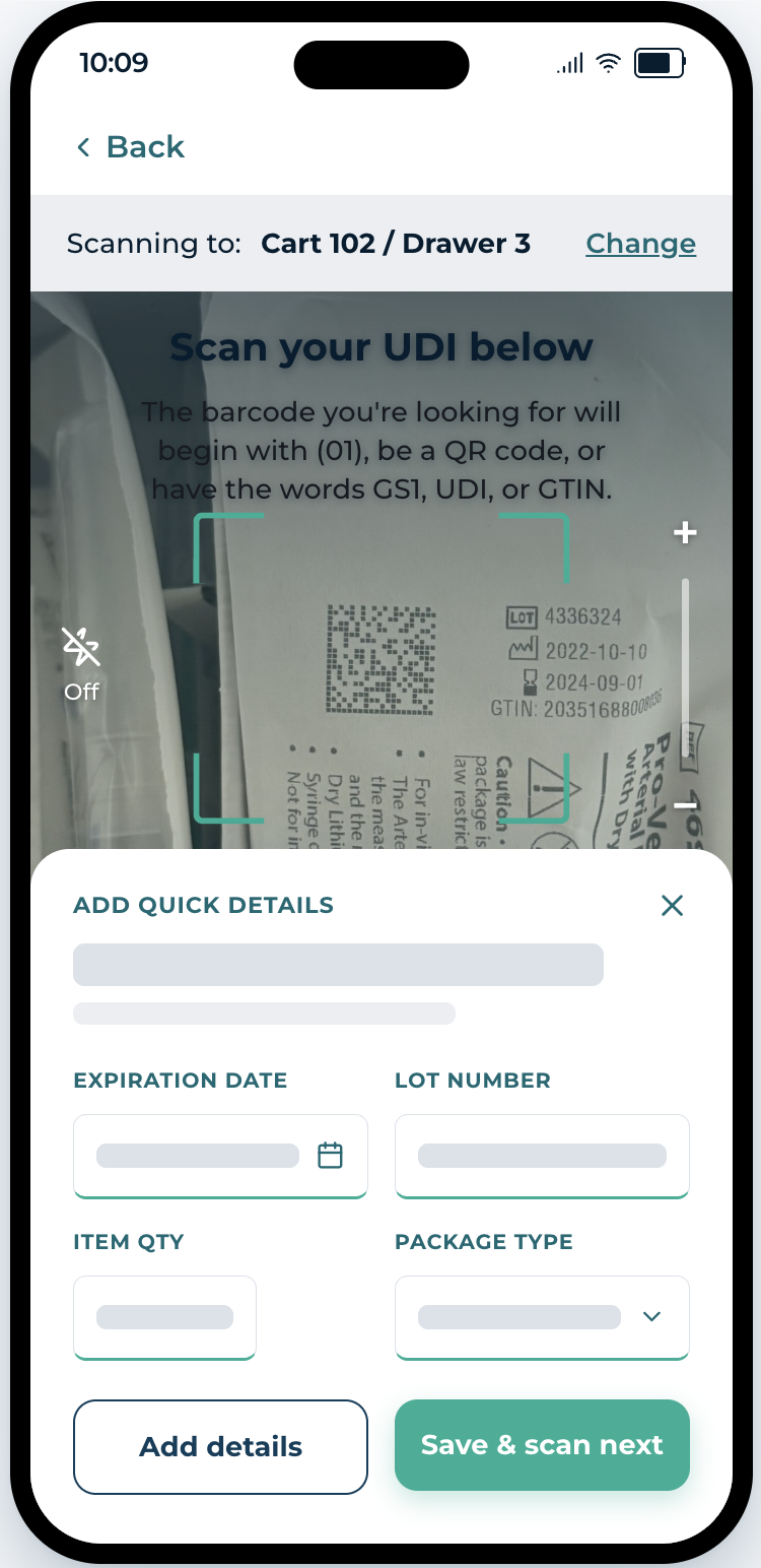 CART IQ mobile scanning app