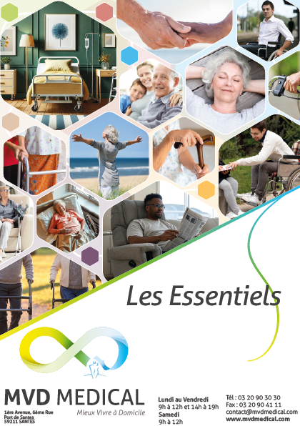 Catalogue des Essentiels maintien à domicile matériel médical Hauts-de-France par MVD Médical