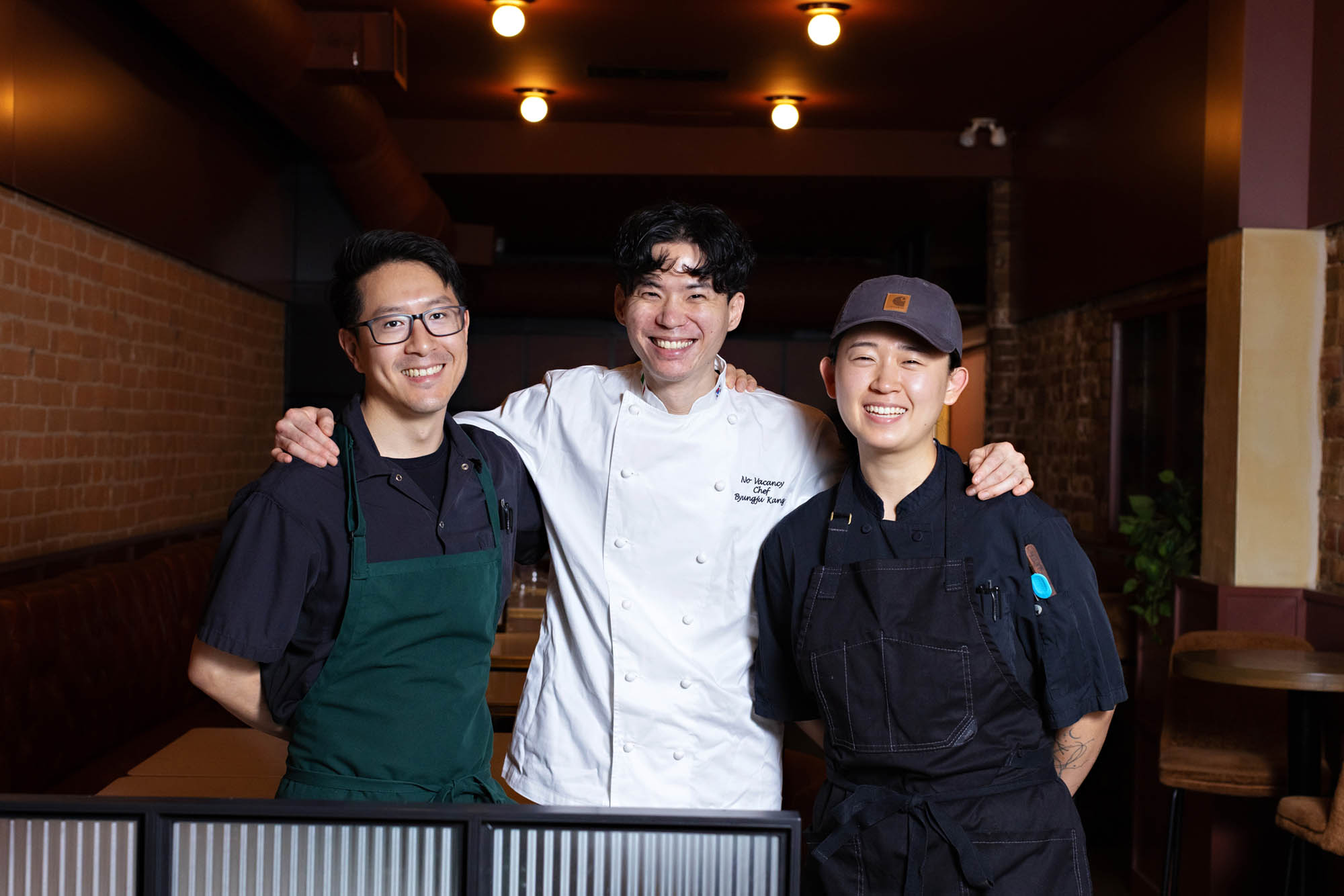 Chef Brian Kang in the No Vacancy kitchen