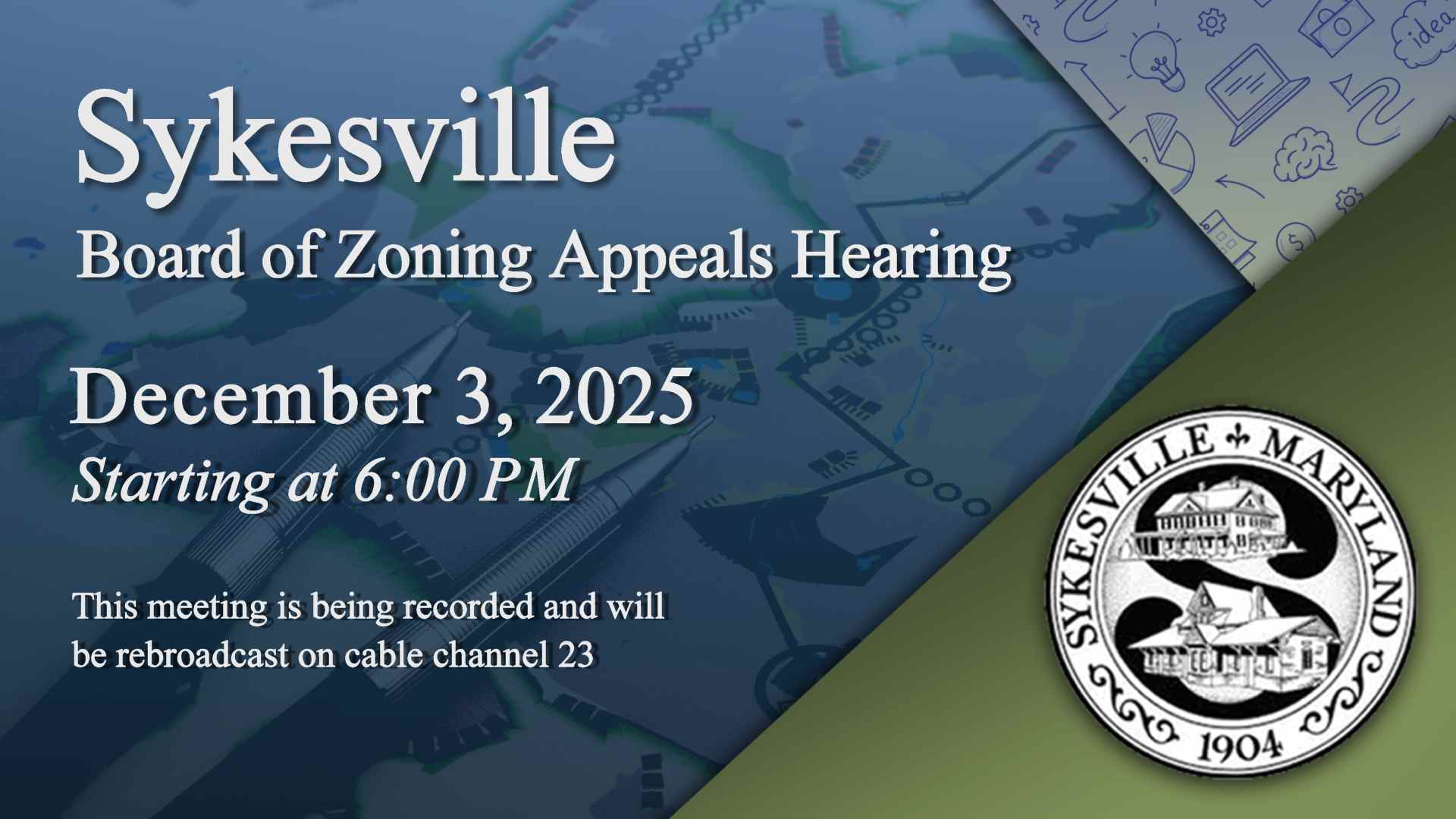 Sykesville Board Of Zoning Appeals Hearing 12-3-2025