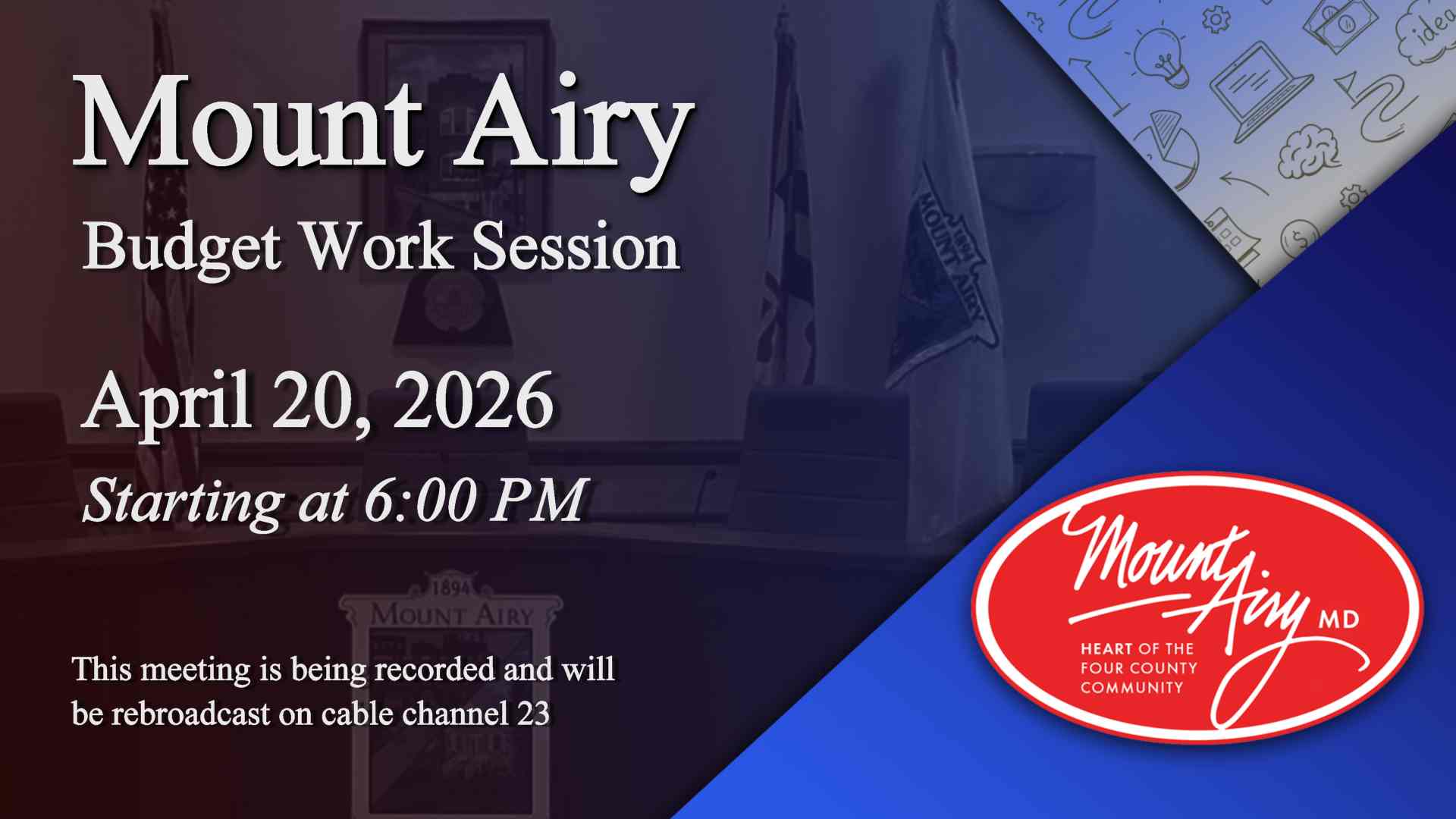 Mount Airy Budget Work Session 4-20-2026 | Town Of Mount Airy