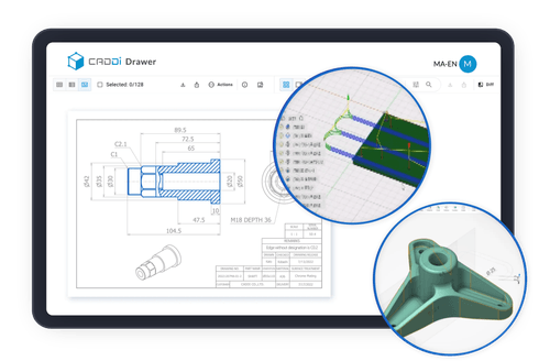 A computer screen with a 3D drawing of a car on it. - CADDi Images