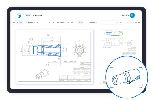 A computer screen with a blue circle on it. - CADDi Images