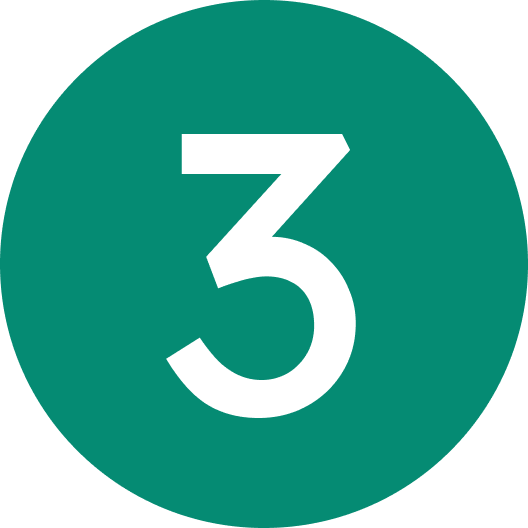 A circle labeled "3".