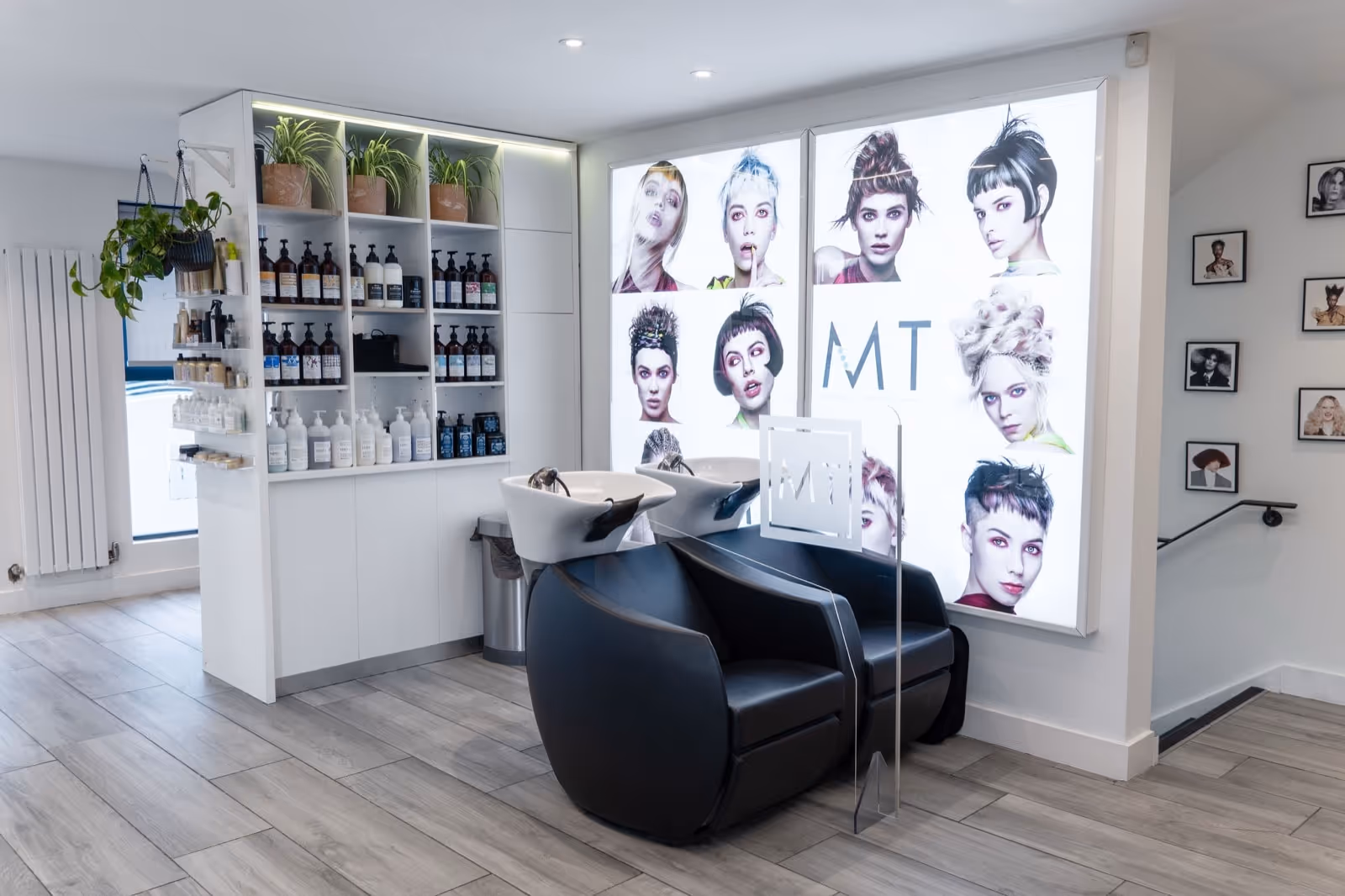 Melissa Timperley Hair Salon Manchester - inside the salon - washing stations