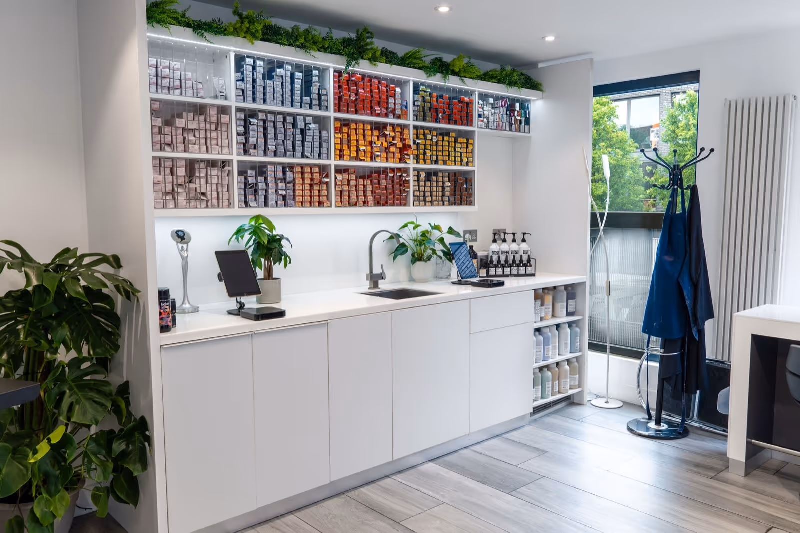 Hair colour range in salon