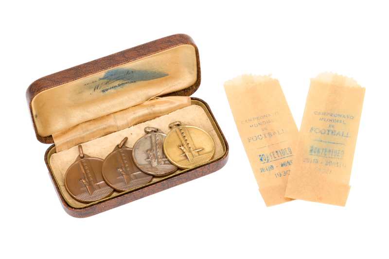 FIFA World Cup participation medals, 1930. World Cup Legends – Courtesy of Julien’s Auctions 