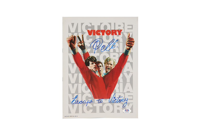Pelé signed "Victory" Film Program, 1981. World Cup Legends – Courtesy of Julien’s Auctions 