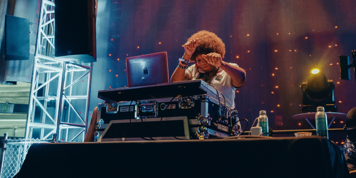 Person DJing