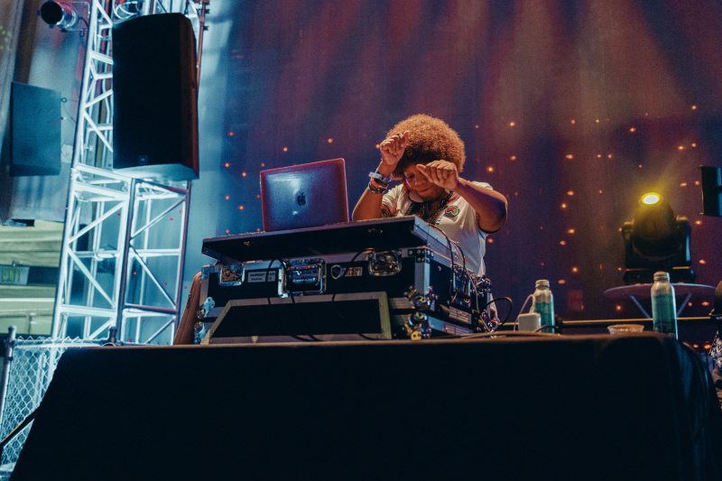 Person DJing