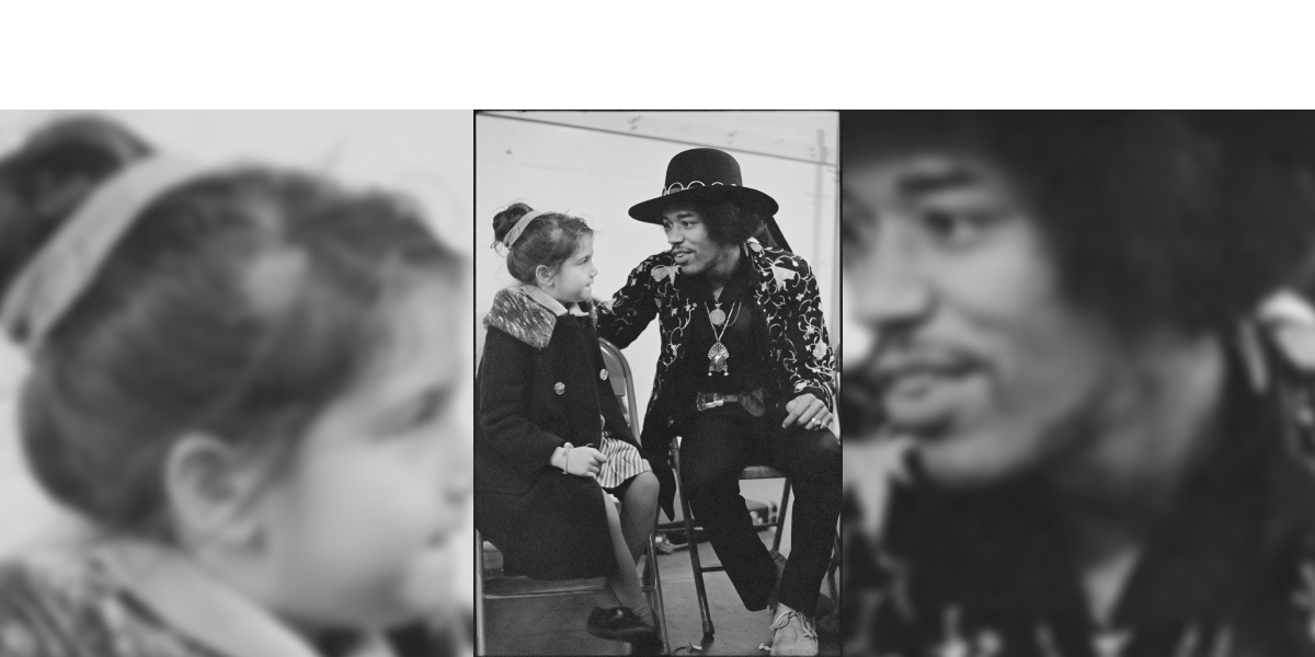 Janie and Jimi Hendrix , Seattle Center Arena, February 12, 1968 Photographer: Ulvis Alberts
