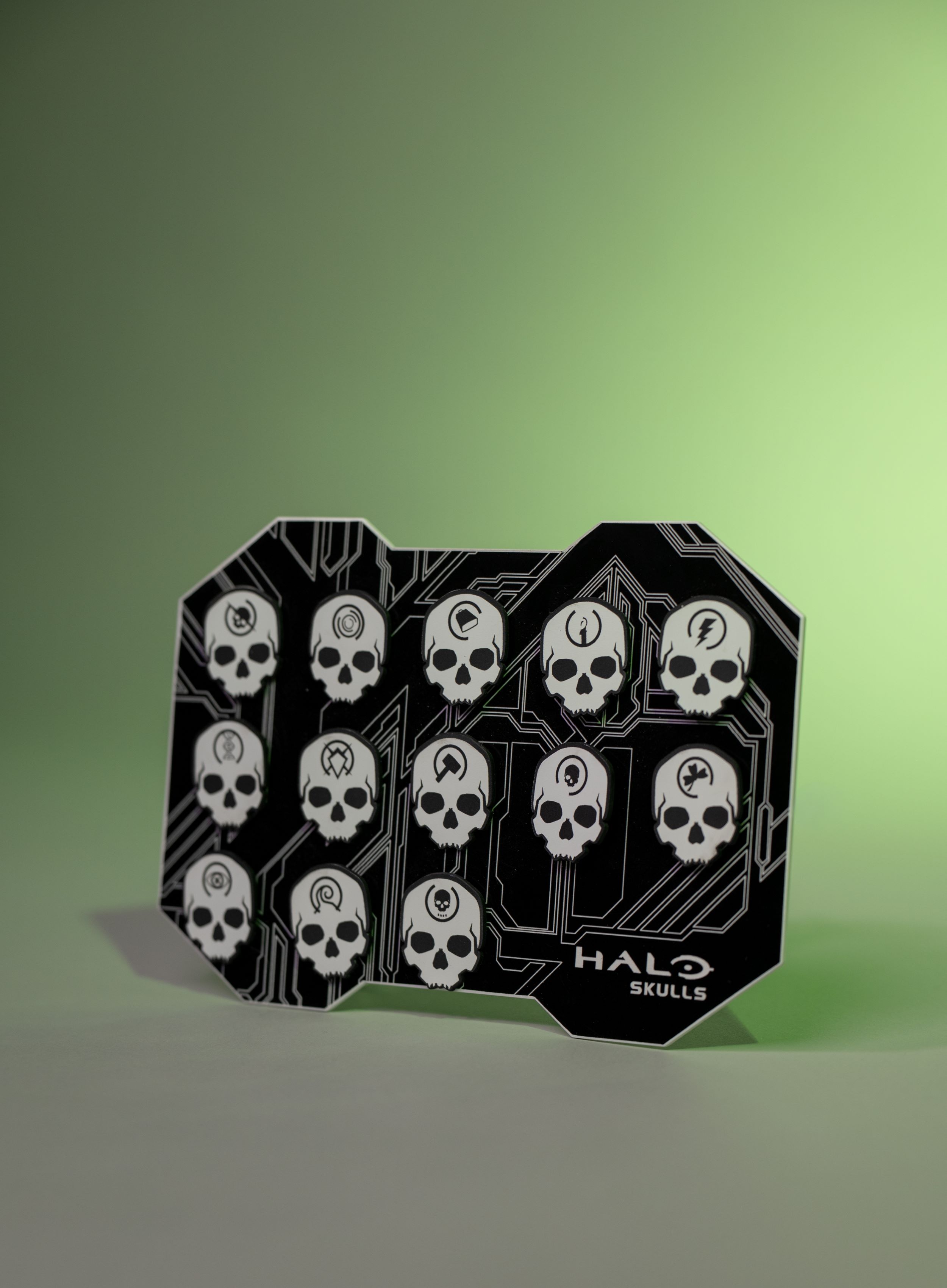  Halo Skull Pin Collection On loan from Halo Studios