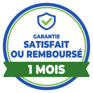 Garantie satisfait ou remboursé pendant 1 mois.