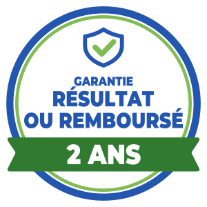 Garante résultat ou remboursé pendant 2 ans.
