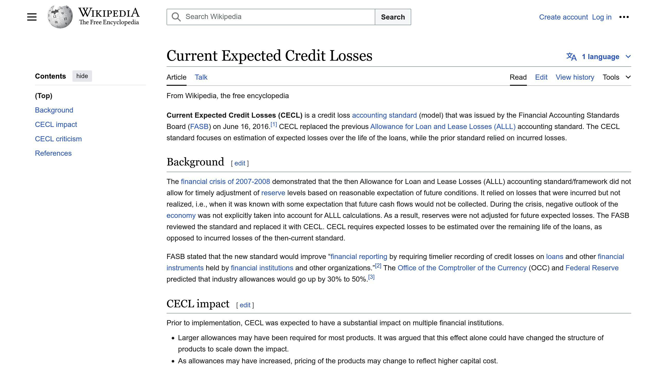 CECL Model