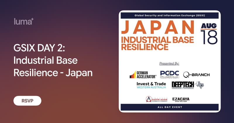 GSIX DAY 2: Industrial Base Resilience – Japan