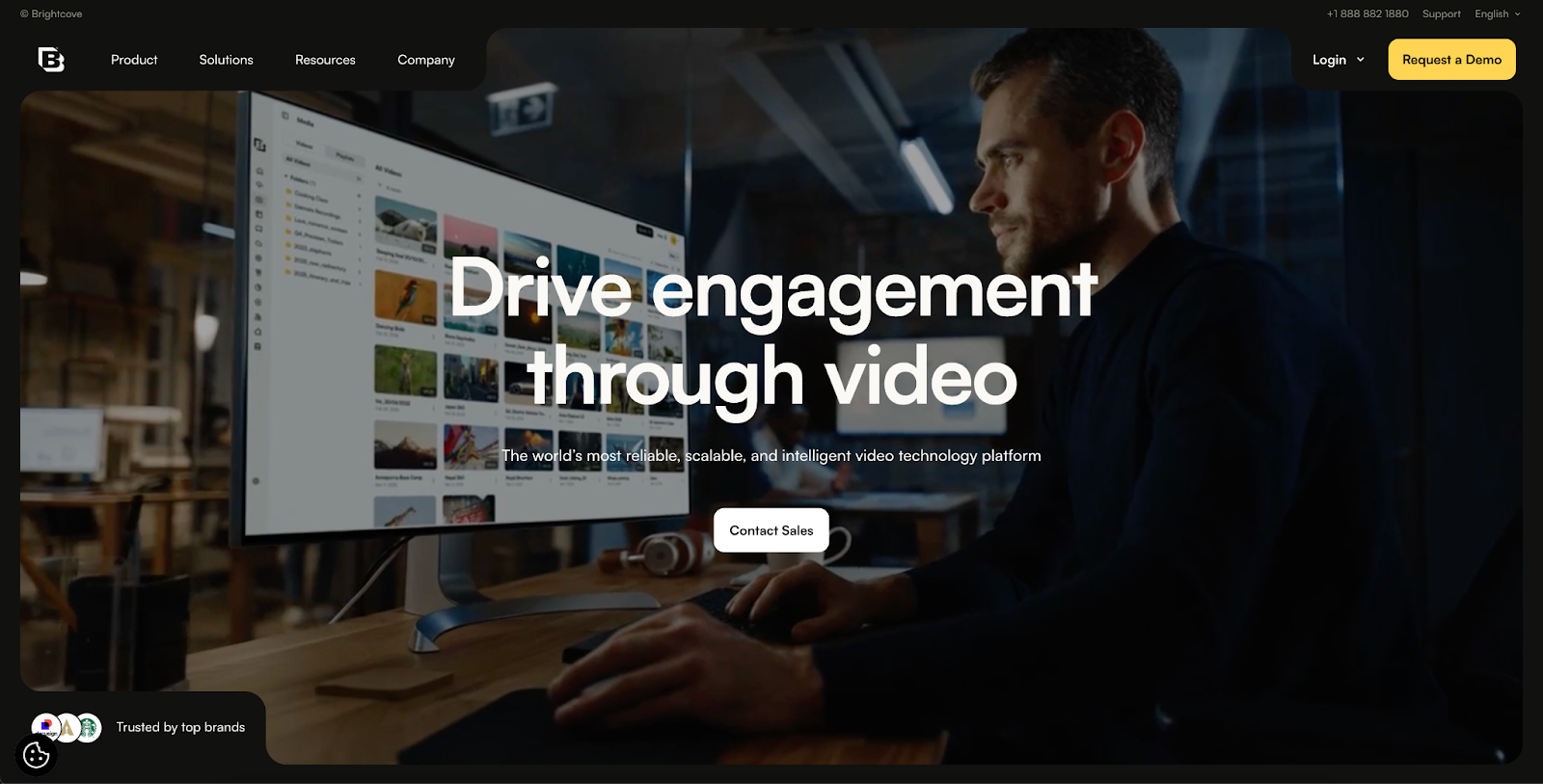 Image of Brightcove's website