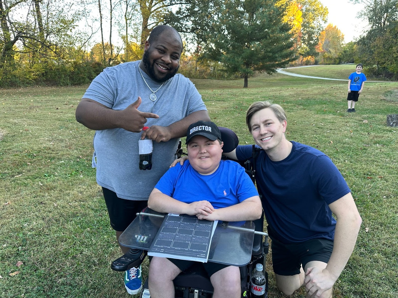 Noah and his actors for his short film, “The Soda”