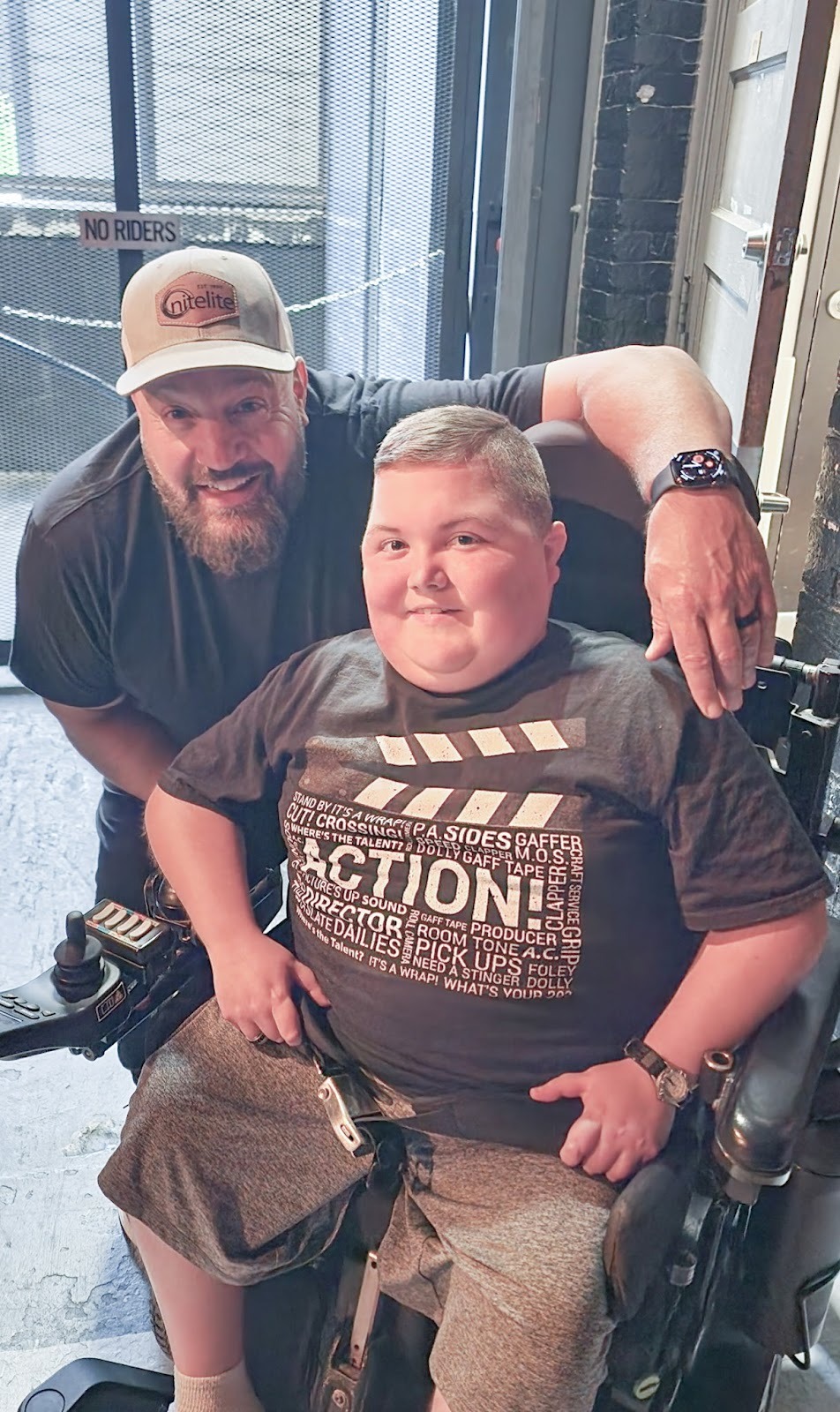 Noah backstage with comedian Kevin James at his show