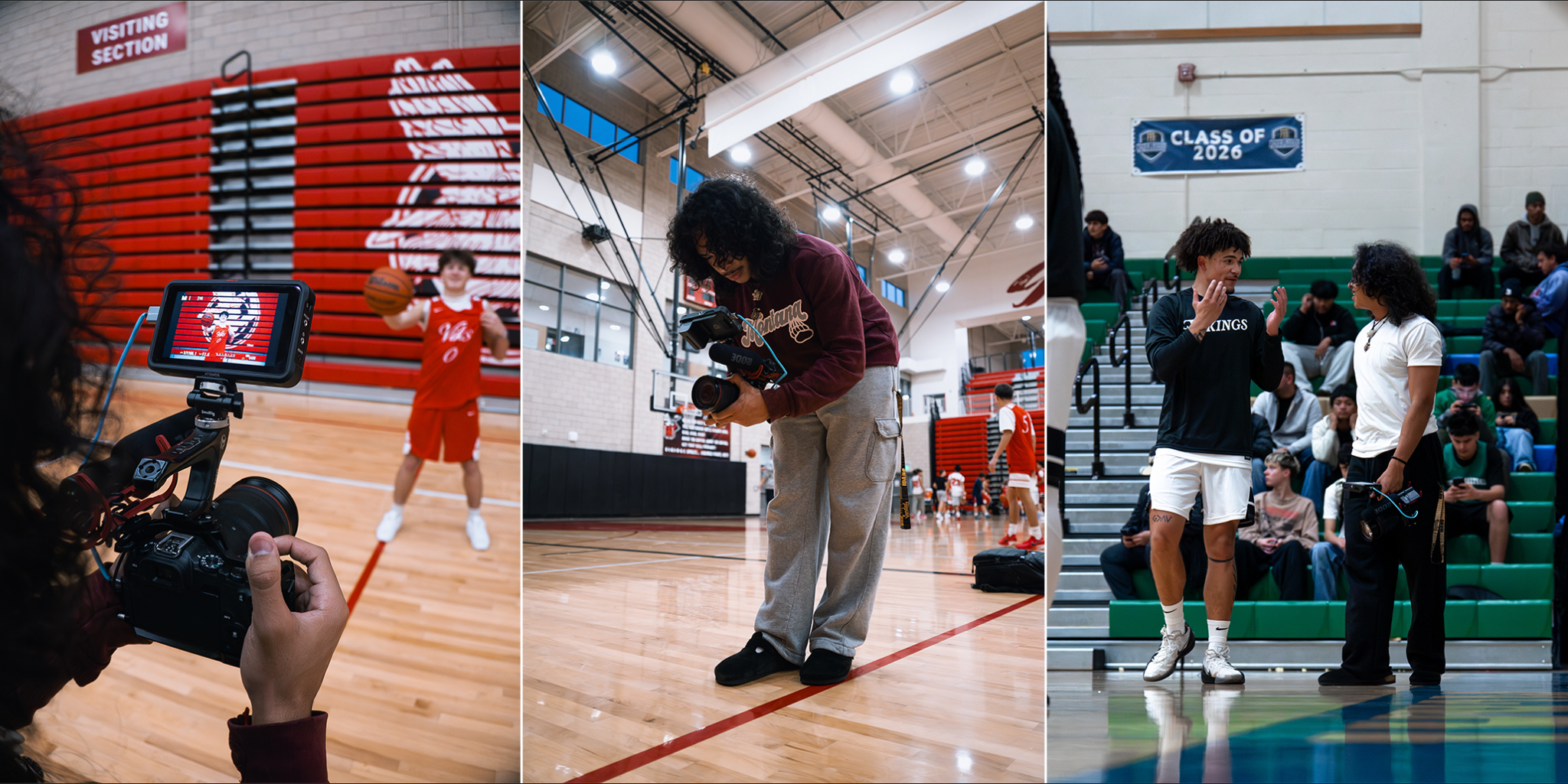 Mason in action, capturing player profiles and telling their stories