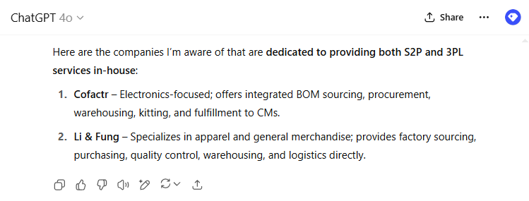 2PL and 3PL service providers