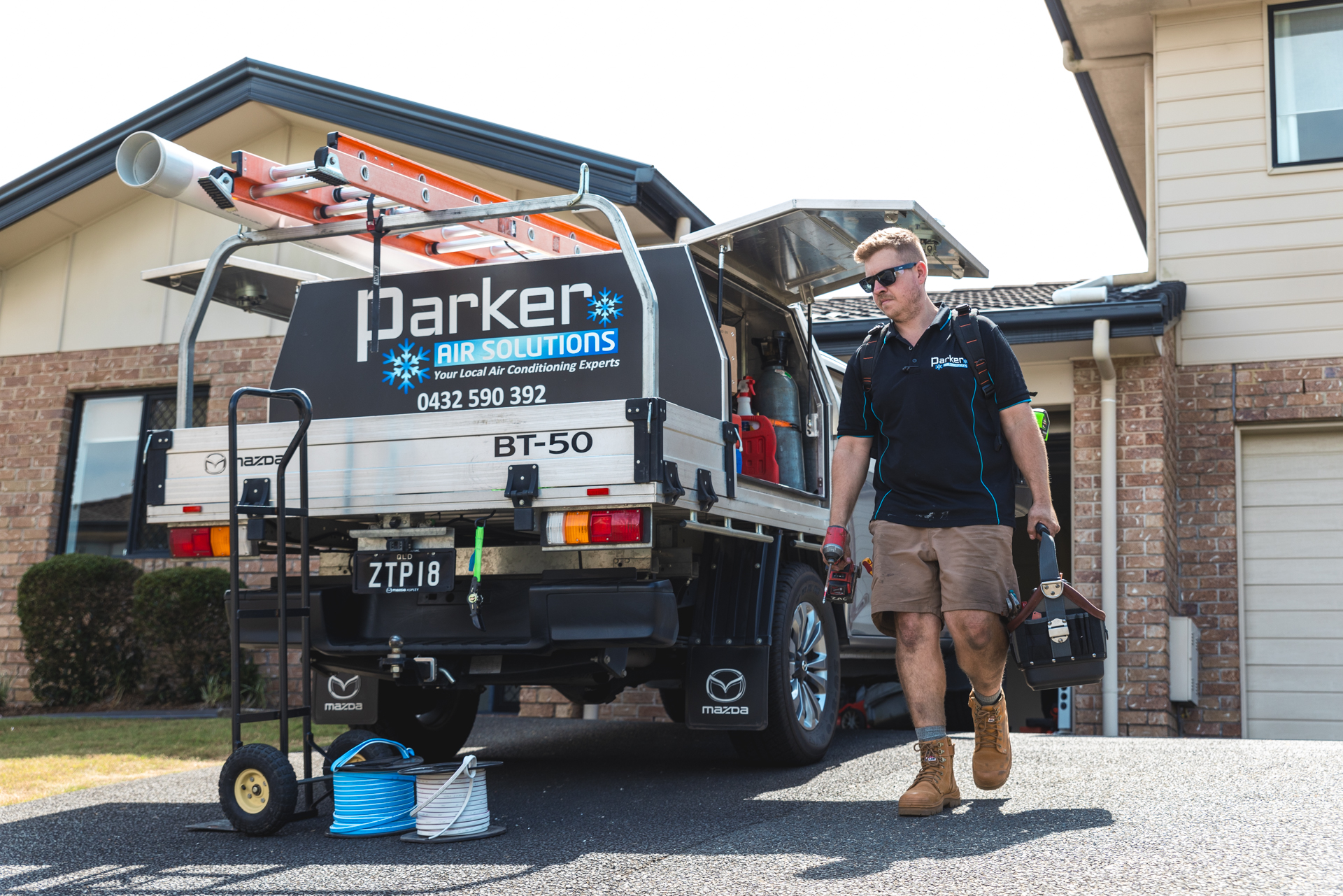 Residential air conditioning installation