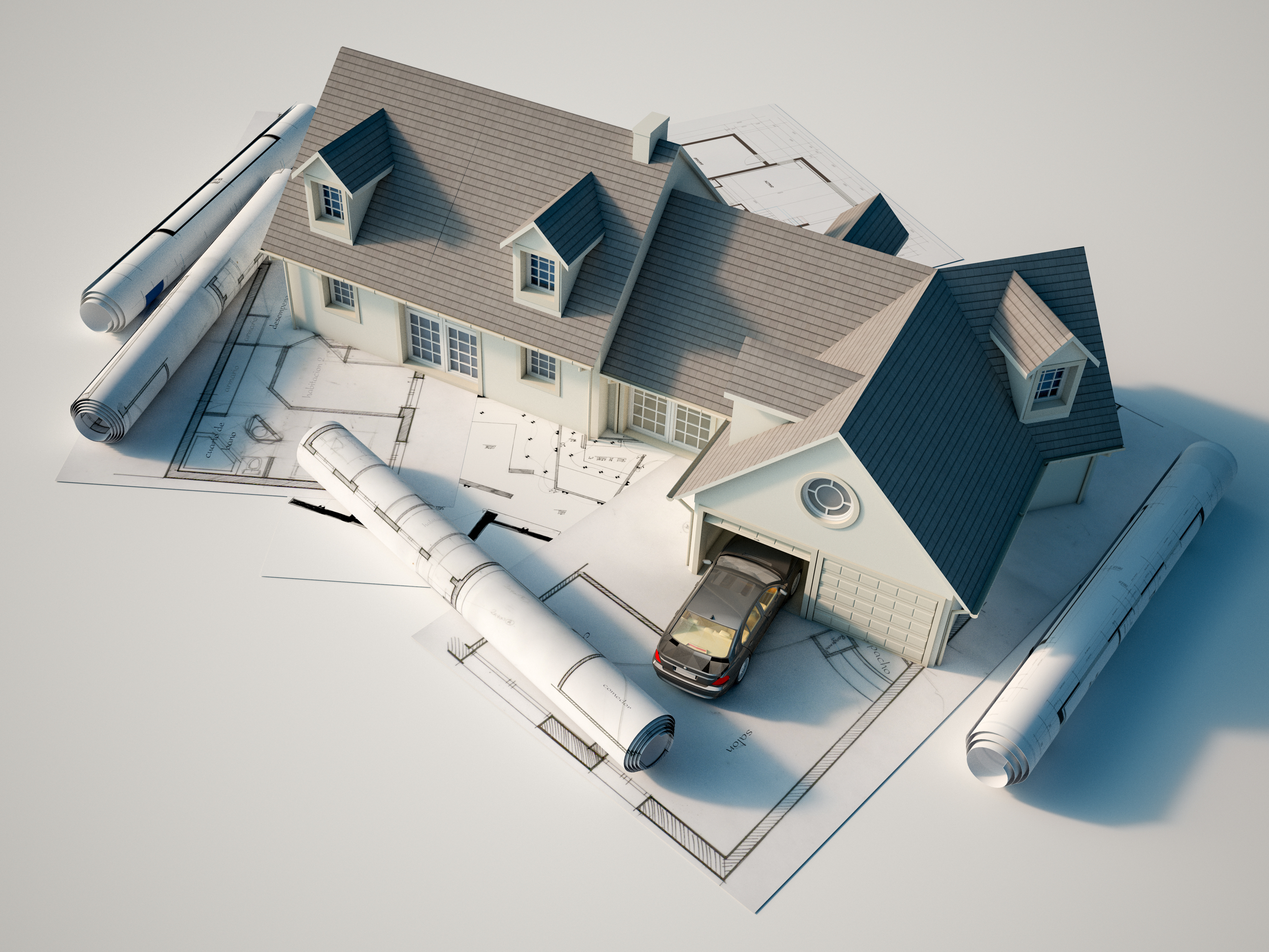 Professional construction project portfolio showcasing completed builds