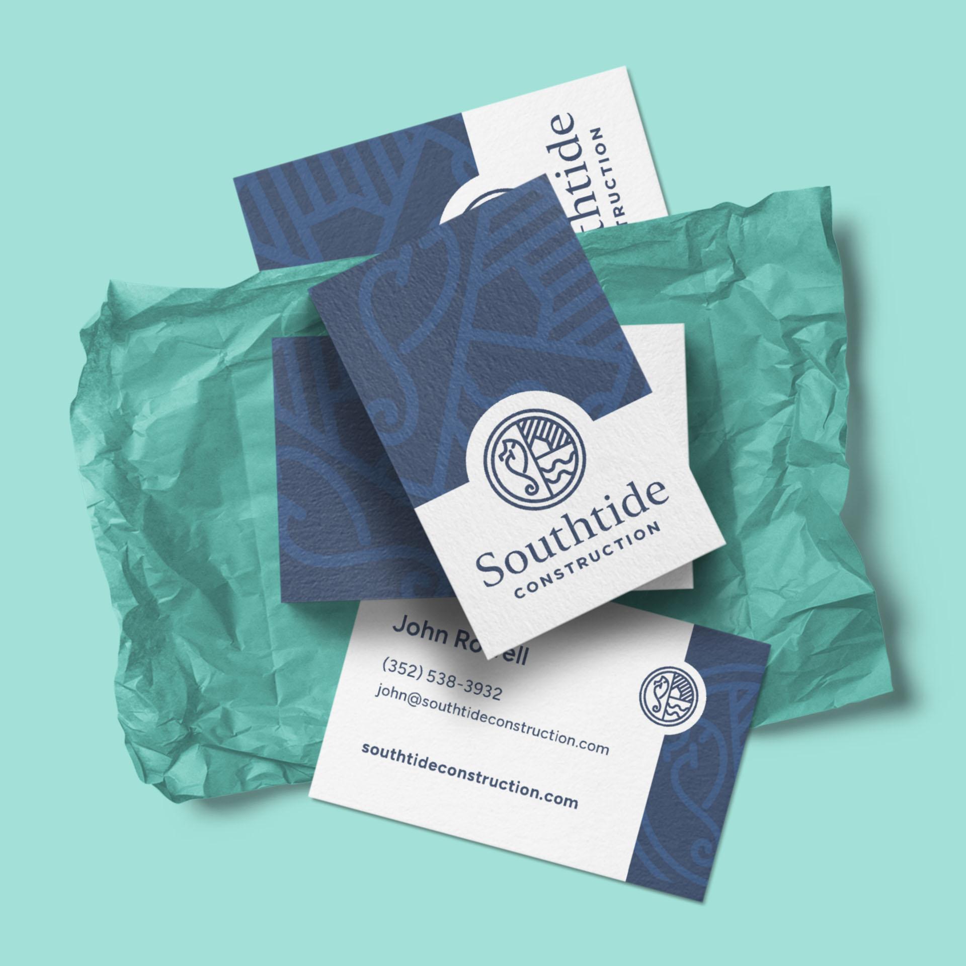 Creative logo design displayed on a business card